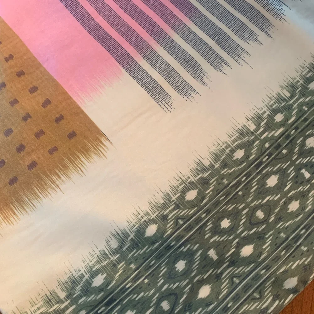 West Elm Blocked Ikat Silk Decorative Pillow Covers Set of Two